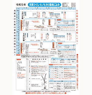 令和5年産水稲栽培ごよみ (元気つくし・ヒノヒカリ)